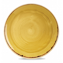 Churchill Stonecast Coupe Plate Mustard Seed Yellow 32.4cm-12.75"
