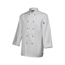 Genware Superior Chef Jacket Long Sleeve White  XXL 52"-54"