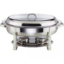 Genware Stainless Steel Oval Chafing Dish 5L