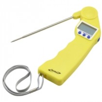 Genware Folding Probe Pocket Thermometer Yellow -50 to +300 deg C