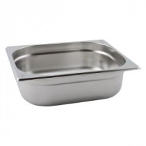 Genware Stainless Steel Gastronorm 1-2 40mm Deep